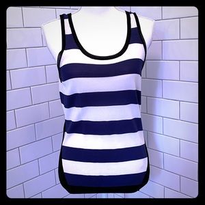 SI-IAE Blue, White & Black Tank, Part Open Back S